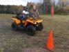 Volunteer instructor Kim Linnell gives instruction to a student on the ATV safety course. Photo courtesy of ISD 166